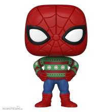 Funko FK72190 - Marvel Holiday POP! Marvel Vinyl Figur Spider-Man 9 cm