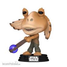 Funko FK76017 - Star Wars: Episode I - Die dunkle Bedrohung Anniversary POP! Vinyl Figur Jar Jar Binks w/ Booma Balls 9 cm