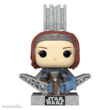 Funko FK76545 - Star Wars: The Mandalorian POP! Deluxe Vinyl Figur Bo Katan w/Throne 9 cm