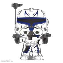 Funko FKSTPP0091 - Star Wars Clone Wars Loungefly POP! Pin Ansteck-Pin Captain Rex (Glow-in-the-Dark) 10 cm