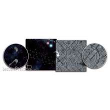 Gale Force Nine GFNBB954 - Gaming Mat - Asteroid Field / Space Station (3x3)