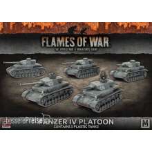 Battlefront Miniatures GFNGBX106 - Panzer IV Platoon (Mid Warx5 Tanks Plastic)