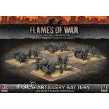 Battlefront Miniatures GFNGBX117 - 10.5cm Artillery Battery (Mid War x4 Guns Plastic)