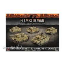 Battlefront Miniatures GFNGBX122 - Panzer III (Late) Tank Platoon (Mid War x5 Tanks Plastic)