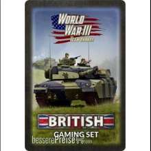 Battlefront Miniatures GFNTTK21 - WW3 British Tin (x20 Tokens, x2 Objectives, x16 Dice)