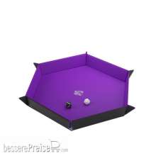 Gamegenic GGS60059 - Magnetic Dice Tray Hexagonal Black&Purple