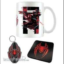 Pyramid International GP85944 - Marvel Tasse, Untersetzer und Schlüsselanhänger Set Spider-Man Miles Morales Web Glitch