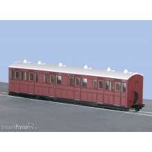 Peco GR-400U - OO-9 Composite Coach Unlettered Indian Red