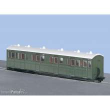 Peco GR-401U - OO-9 Composite Coach Unlettered Green