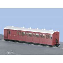 Peco GR-420U - OO-9 Brake Composite Coach Unbeschriftet Indian Red