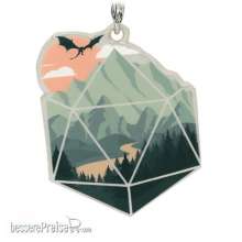 Glassstaff GSKC8D20SCNE - A d20 Scene Keychain