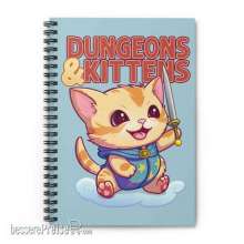 Glassstaff GSNB10DNGSKTTN - Dungeons & Kittens Spiral Notebook