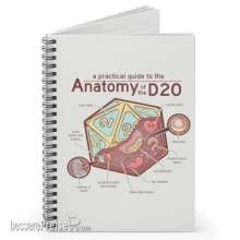 Glassstaff GSNB5ANTMYD20 - Anatomy of the d20 Spiral Notebook