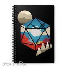 Glassstaff GSNB9D20WRLD - d20 World Spiral Notebook