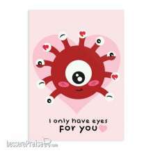 Glassstaff GSPS11ONLYEYES - Only Eyes for You Greeting Card