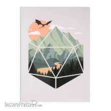 Glassstaff GSPS2D20SCNE - A D20 Scene Greeting Card