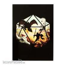 Glassstaff GSPS3DRGND20 - Dragon D20 Greeting Card