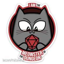 Glassstaff GSST22MSTWRDNG - Meowster of the Dungeon Sticker