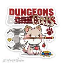 Glassstaff GSST23DNGCTS - Dungeons and Cats Sticker