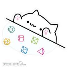 Glassstaff GSST34BNGOCAT - Bongo Dice Cat Sticker