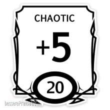 Glassstaff GSST46STTCHTC - Stat Block Chaotic Sticker