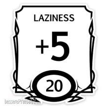 Glassstaff GSST48STTLZY - Stat Block Laziness Sticker