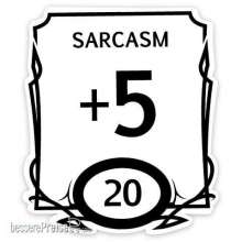 Glassstaff GSST51STTSAR - Stat Block Sarcasm Sticker