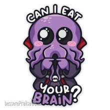 Glassstaff GSST68EATYBRN - Eat Your Brain Sticker