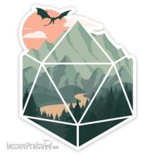 Glassstaff GSST9D20SCNE - A D20 Scene Sticker