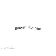 Modusteck H0460654 - Schriftzug schwarz, Bäcker Konditor