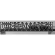 Modellbau Laffont H1131 - Fachwerk-Kastenbrücke 1-gleisig graphitgrau, Länge 537mm