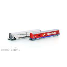 Hobbytrain H23442 - 2er Set Schiebewandwagen Habis SNCF/Kronenbourg, Ep.IV - Lemke