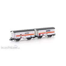 Hobbytrain H24253 - 2er Set Bahnbauwagen K3 SERSA, Ep.V - Lemke