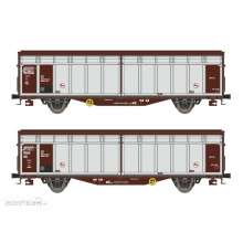 Hobbytrain H24653 - 2er Set Schiebewandwagen Hbbillns DR, Ep.IV-V - Lemke