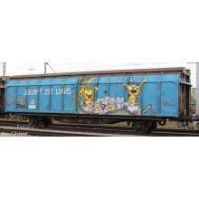 Hobbytrain H24666 - Schiebewandwagen Hbbillns SBB, Ep.VI, Graffiti-Serie (4) - Lemke