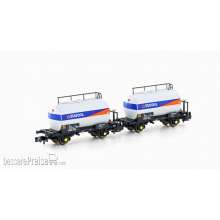 Hobbytrain H24853 - 2er Set Leichtbau-Kesselwagen DSB/Statoil, Ep.IV - Lemke