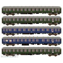 Hobbytrain H43032 - 5tlg Wagen-Set D83/41 3xC4ümg+B4ümg+BR4ümg DB, Ep.III