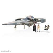 Jazwares JAZSWJ0255 - Star Wars Fahrzeug mit Figur Deluxe Armored Sith Infiltrator Episode 1 Collection 20 cm