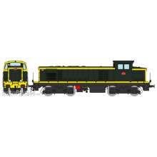 REE Modeles JM-008 - Diesel Locomotive BB 63792 green/yellow 401 black frame, West, Era III - ANALOG