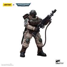 Joy Toy JT7929 - Warhammer 40k Actionfigur 1/18 Astra Militarum Cadian Command Squad Veteran with Regimental Standard 12 cm