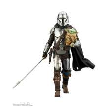 Kotobukiya KTOSW193 - Star Wars The Mandalorian ARTFX Statue 1/10 Mandalorian & Grogu with Beskar Staff 18 cm