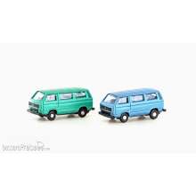 Minis LC4347 - VW T3 2er Set Bus grün+blau (Metallic Serie)