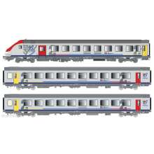 L.S. Models LS41233AC - 3er Set Personenwagen VU+VTU SNCF, Ep.VI, TER Bourgogne, AC - Lemke