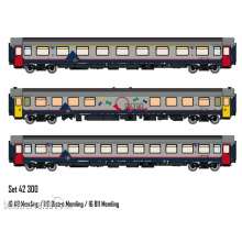 L.S. Models LS42300 - 3er Set Personenwagen I6+I10 SNCB, Ep.V, Memling - Lemke