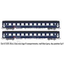 L.S. Models LS47323 - 2er Set SBB Liegewagen RIC Bcm blau Ep.V Tagposition