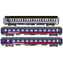 L.S. Models LS76006 - 3er Set Nachtzugwagen AB30+Bvcmz+Bvcmbz BTE, Ep.VI