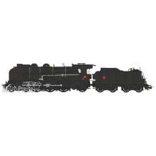 REE Modeles MB-135 - 1-231 G 236 REIMS depot, double smoke stack, large smoke deflectors, Bi-Compound air pump, ACFI preheating, 30m³tender, SNCF Black, red fillets Era III - ANALOG DC