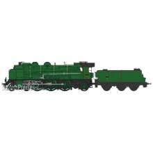 REE Modeles MB-138SAC - 2-231 D 229 PLM - simple smoke stack, without smoke deflectors, Fives-Lille air pump, ACFI preheating, 25m³ tender, PLM Green, red fillets - AC Sound & Smoke (3 tracks)