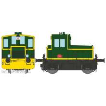 REE Modeles MB-147-S - Y 2103 SNCF green, yellow front beam, yellow strip, black frame, South East Era IV DCC Sound