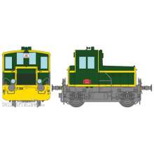 REE Modeles MB-148 - Y 2110 SNCF green 301, yellow front beam, yellow strip, grey frame, District 6 Era IV ANALOG DC